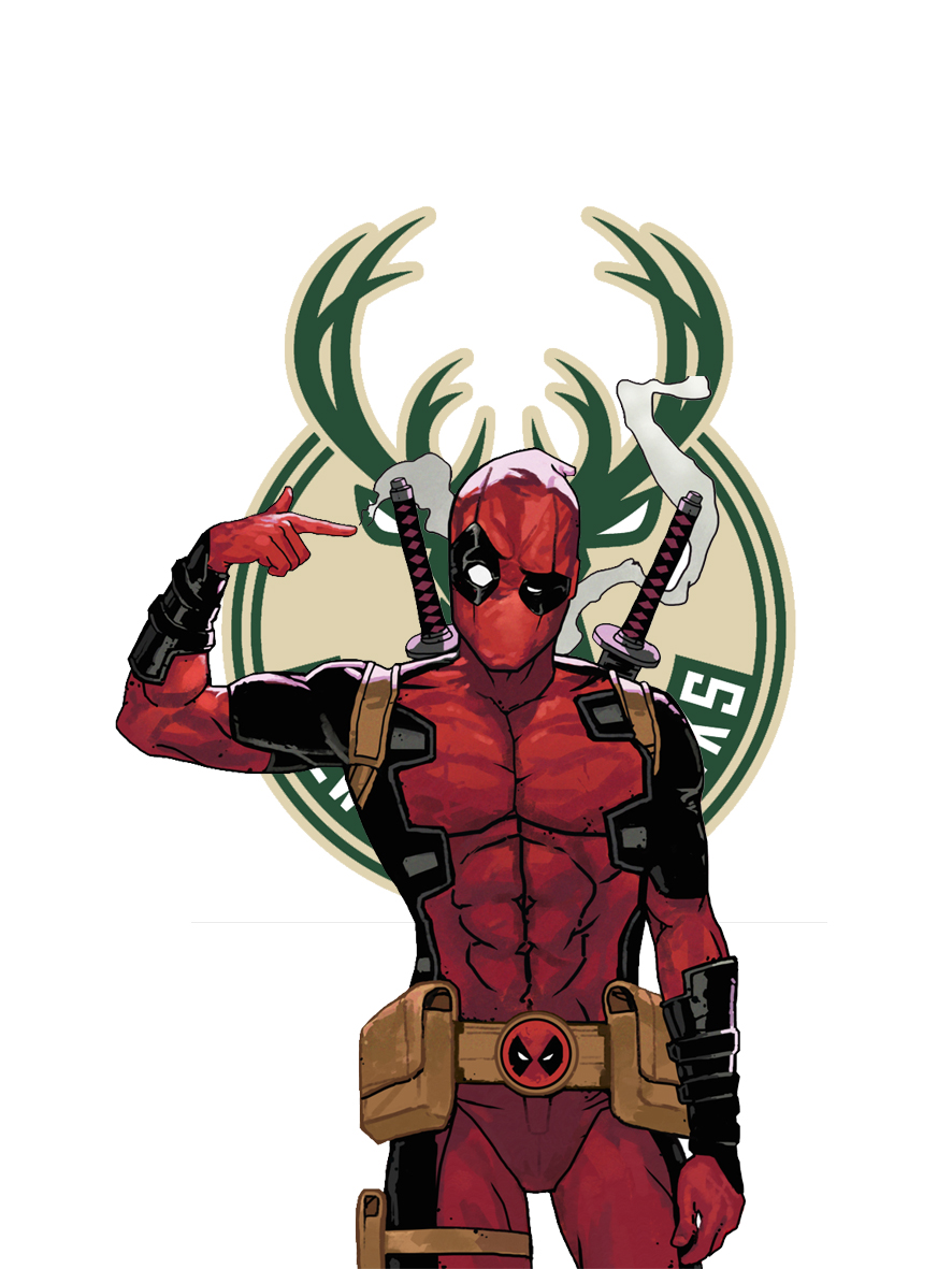 Milwaukee Bucks Deadpool Logo vinyl decal